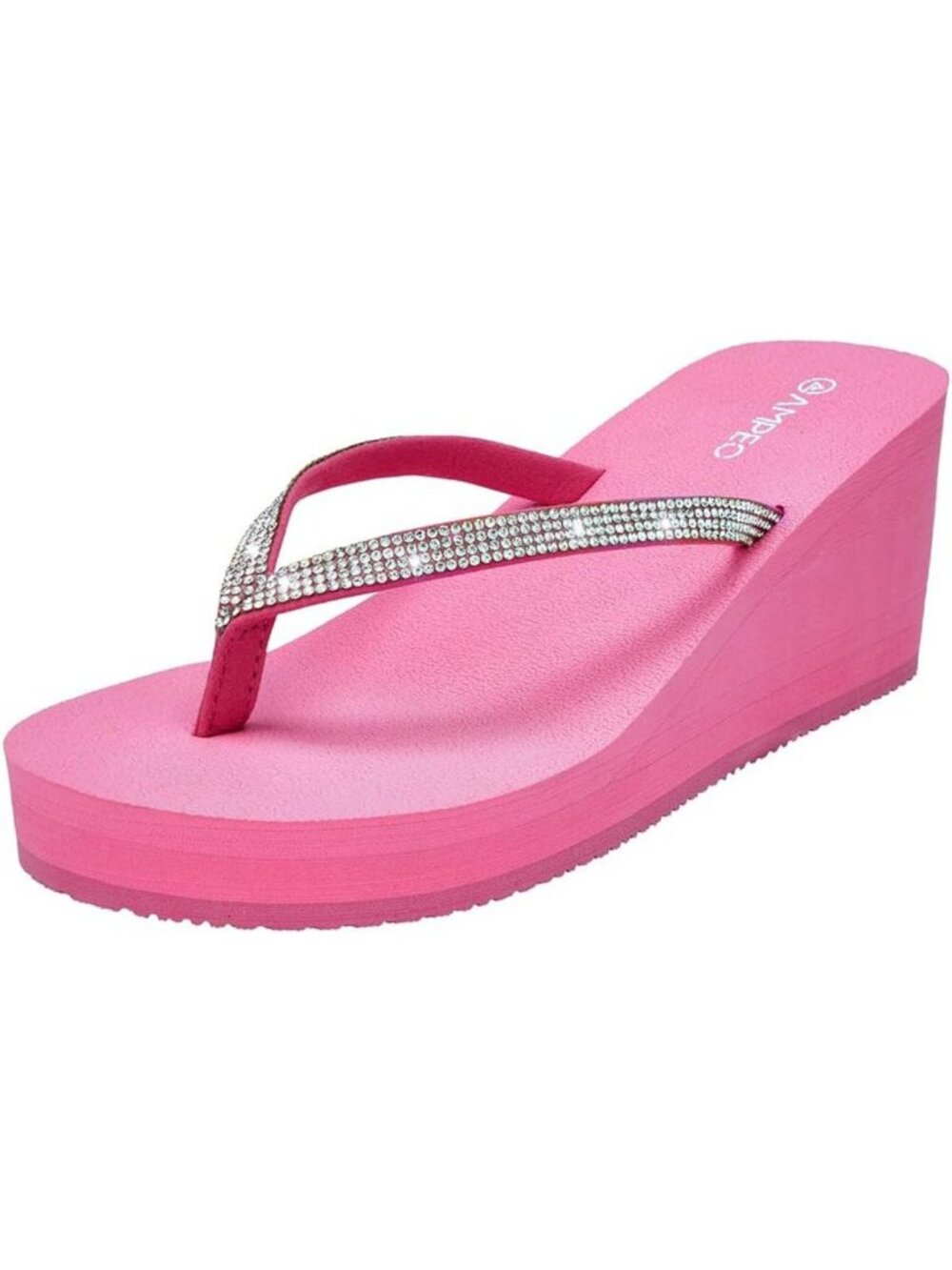 Stylish Rhinestone Wedge Sandals | Comfortable Platform Flip Flops for Women
